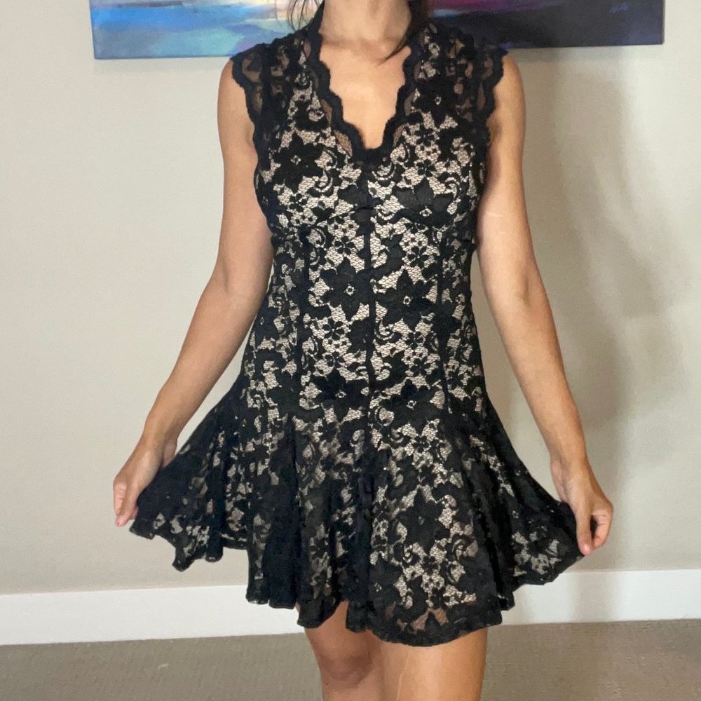 Black lace dress
